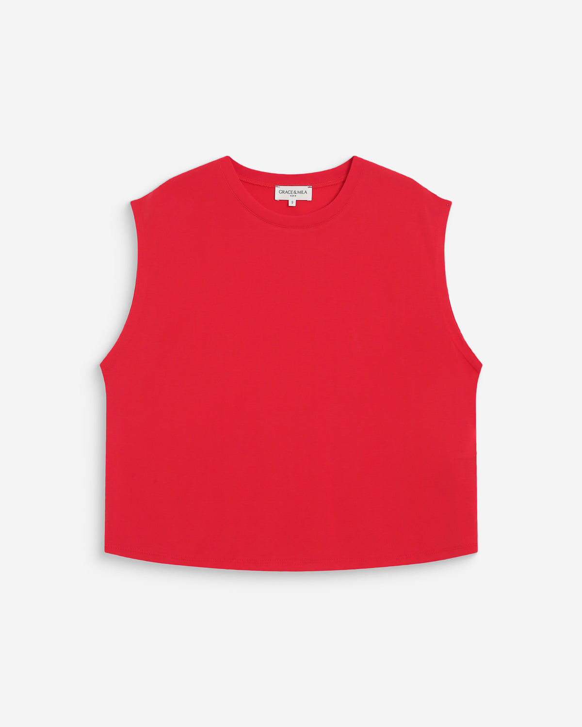 T-shirt large sans manches en modal fuchsia Rimbaud
