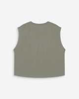 T-shirt large sans manches en modal kaki Rimbaud