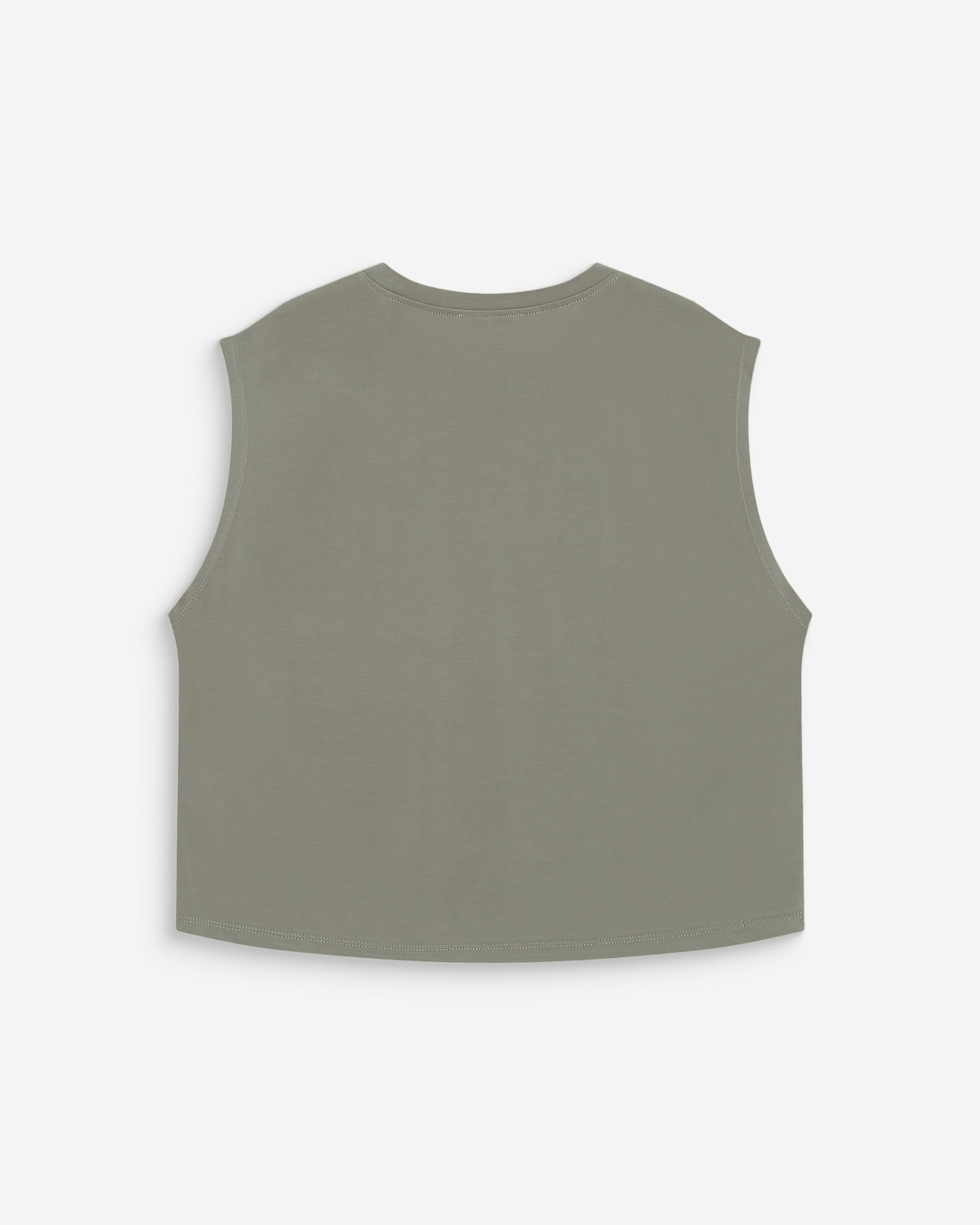 T-shirt large sans manches en modal kaki Rimbaud