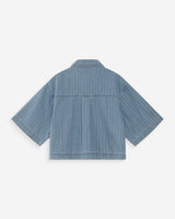 Chemise en jean courte oversize stripedblue Vita
