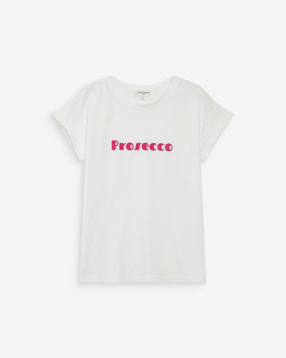 T-shirt en coton à message imprimé fuchsia Vico