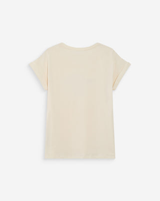 T-shirt en coton à message imprimé mocha Vico