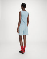 Top en denim rayé col rond sans manches stripedblue Vendome