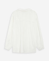 Chemise oversize en coton manches bouffantes ivoire Vibes