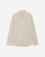 Chemise oversize rayée à nouer dans le dos vanille Valerie