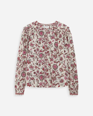 Blouse romantique en coton à motifs fleur Valencia