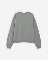 Pull oversize en coton à message brodé gris Valino