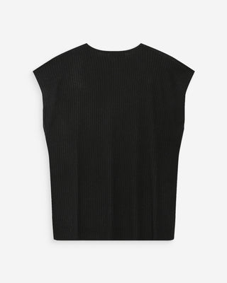 Top amplio de lurex con escote en V noir Vaporo