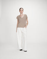 Top large en lurex col V or Vaporo