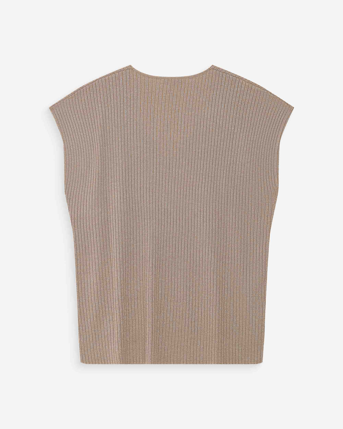 Top large en lurex col V or Vaporo