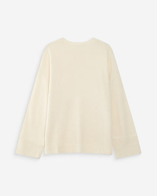 Pull oversize en maille à message brodé bleuet Viggo