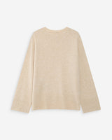 Pull oversize en maille à message brodé marine Viggo