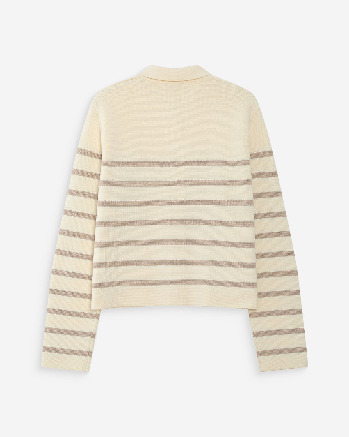 Buttoned shirt-collar cardigan ecru Maelys