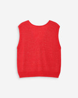 Sleeveless V-neck cardigan with buttons sanguine Nars