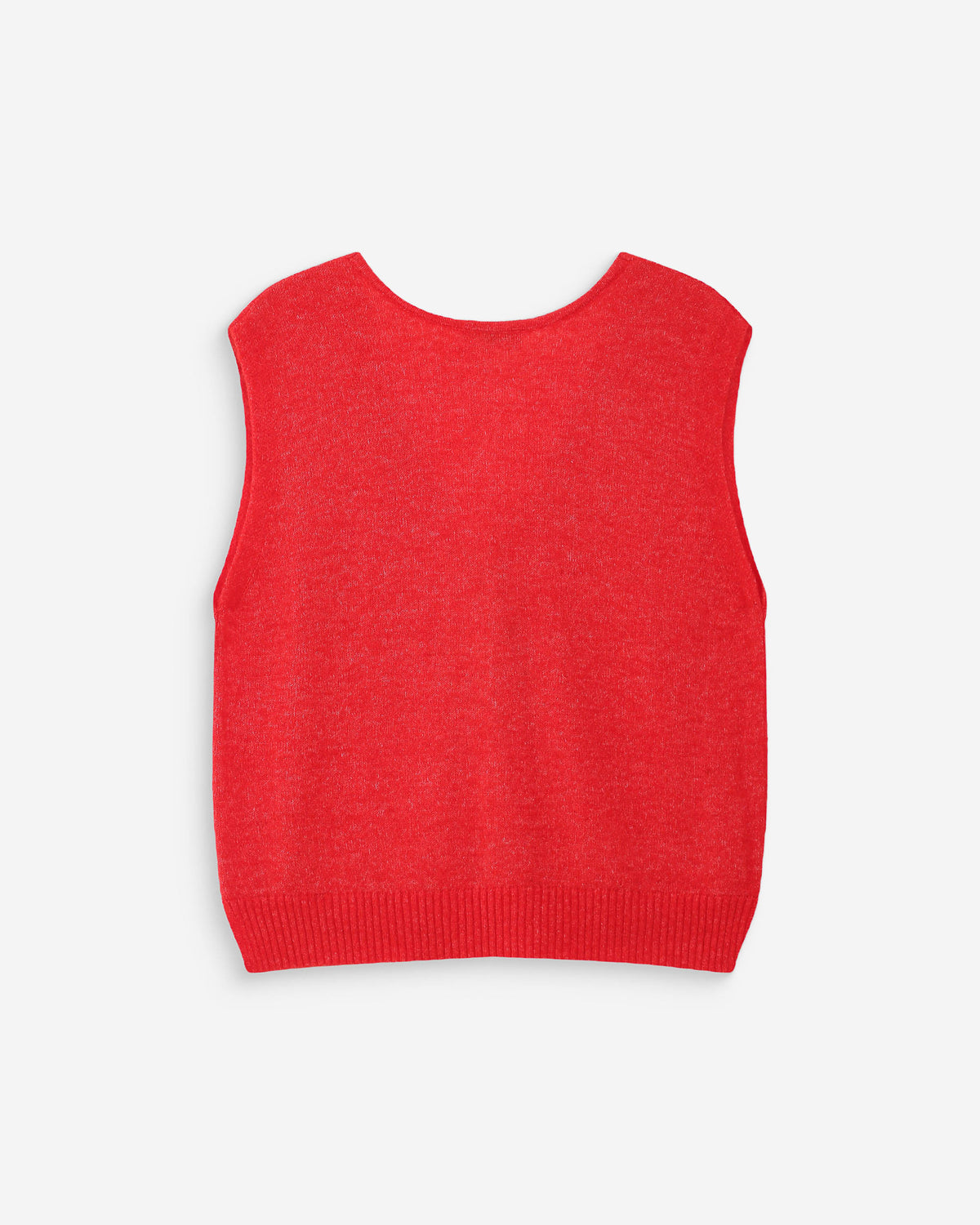 Sleeveless V-neck cardigan with buttons sanguine Nars