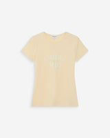 T-shirt ajusté en coton à imprimé velours vanille Valerio