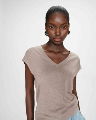 Top de lurex con escote en V grege Valsons