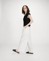 Top col V manches courtes en lurex noir Valsons