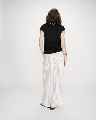 Top de lurex con escote en V noir Valsons