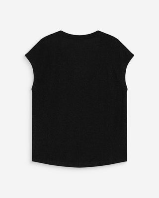 Top de lurex con escote en V noir Valsons