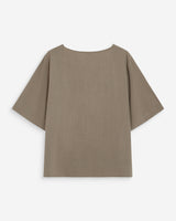 Top manches courtes fluide col V kaki Violon