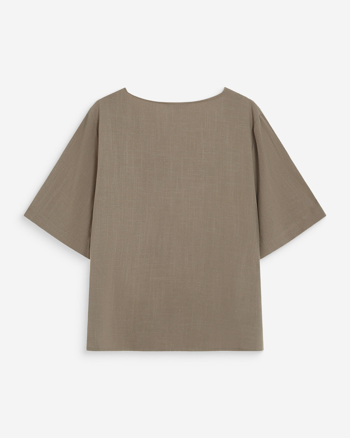 Top manches courtes fluide col V kaki Violon