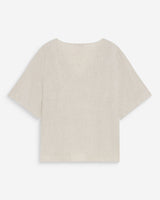 Fluid short-sleeve V-neck top sable Violon