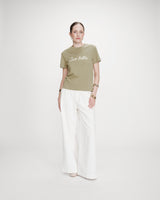 T-shirt en coton manches courtes sauge Vanders