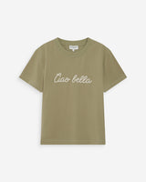 T-shirt en coton manches courtes sauge Vanders