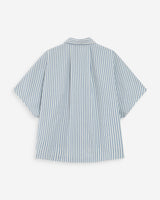 Chemise large à rayures manches courtes bleuet Vercia