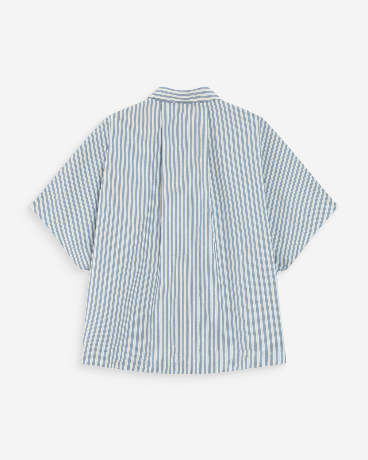 Chemise large à rayures manches courtes bleuet Vercia