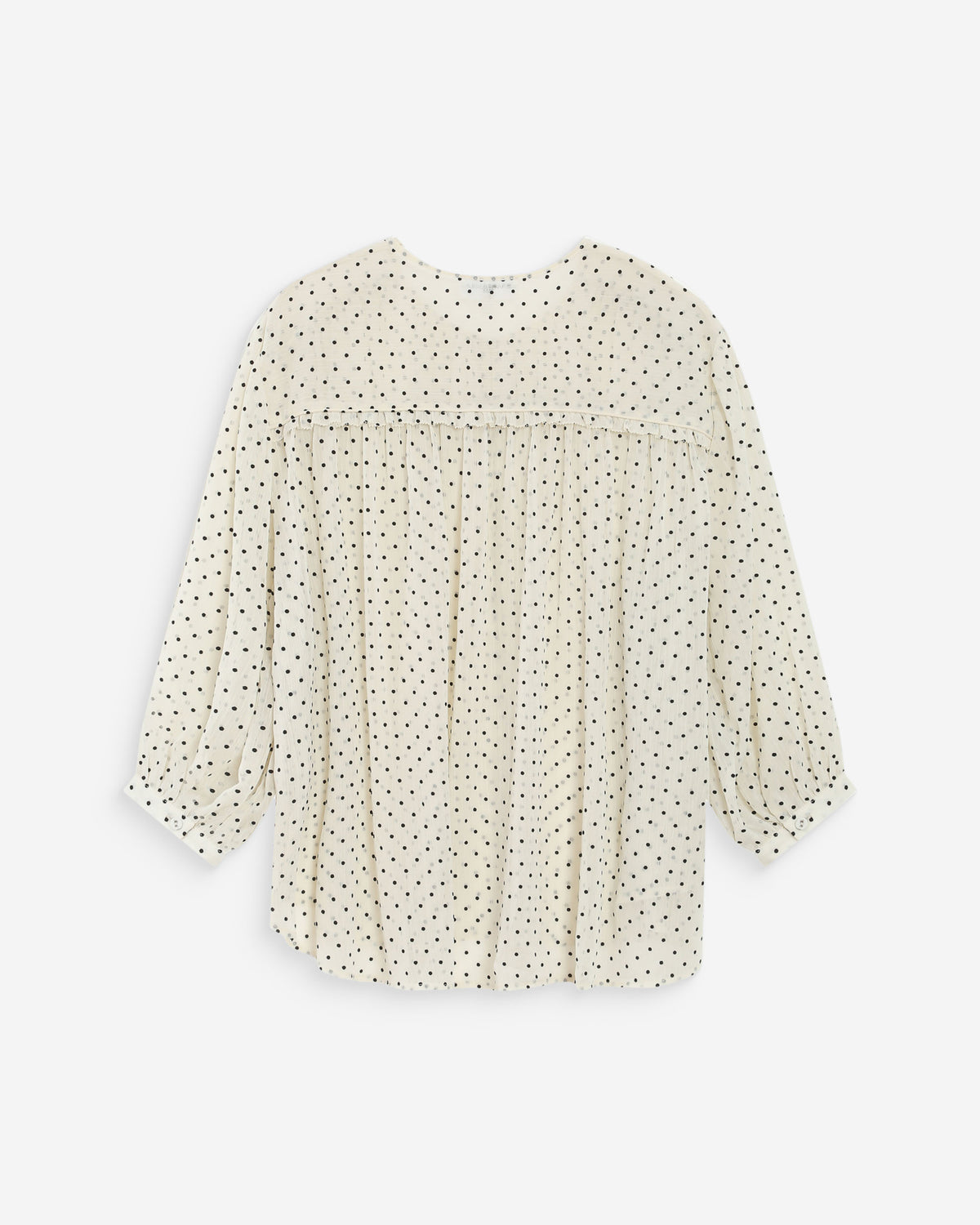 Voluminous polka dot blouse ivoire Valianna