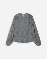 Blouse manches bouffantes imprimée bohème ciel Vertueuse