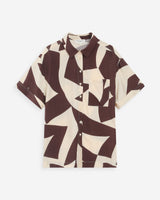 Chemise imprimée graphique chocolat Veil