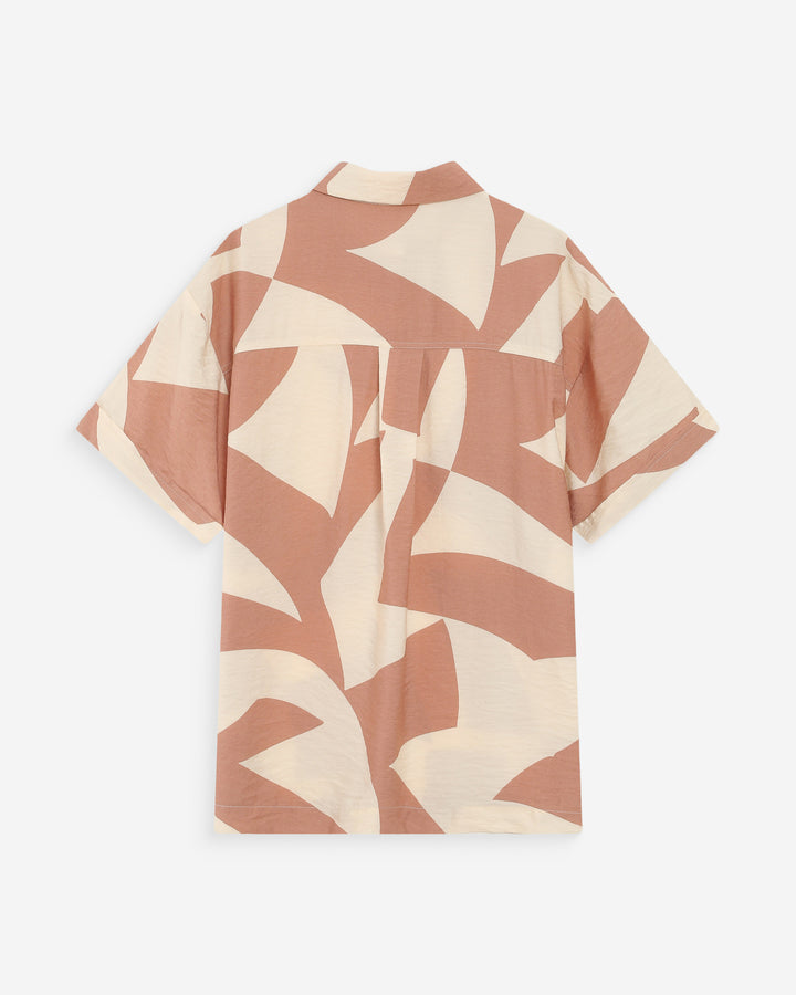Chemise imprimée graphique mocha Veil
