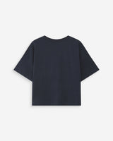 Top oversize en coton message imprimé marine Voss