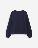 Crew-neck sweatshirt with pleats and buttons marine Vonan
