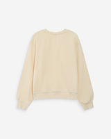 Sweatshirt col rond avec plis et boutons vanille Vonan
