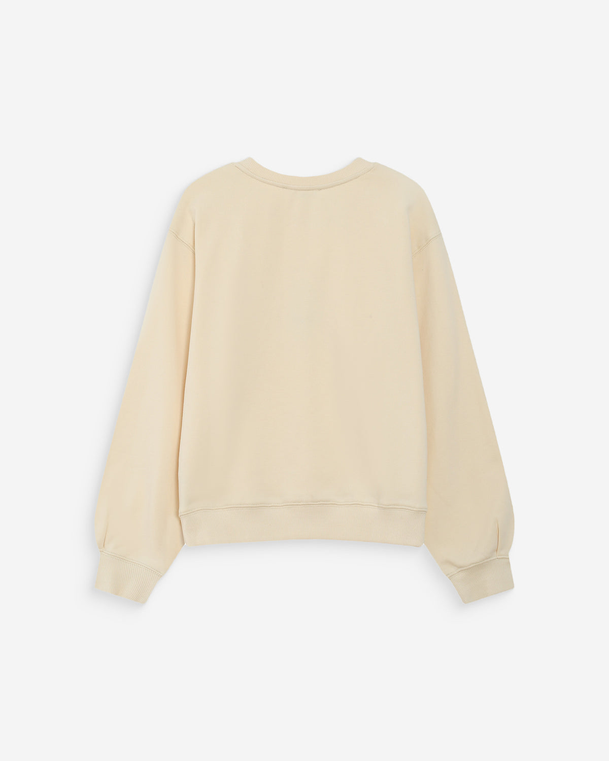 Sweatshirt col rond avec plis et boutons vanille Vonan