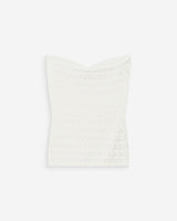 Fitted knit sweetheart bustier top ecru Valazzio