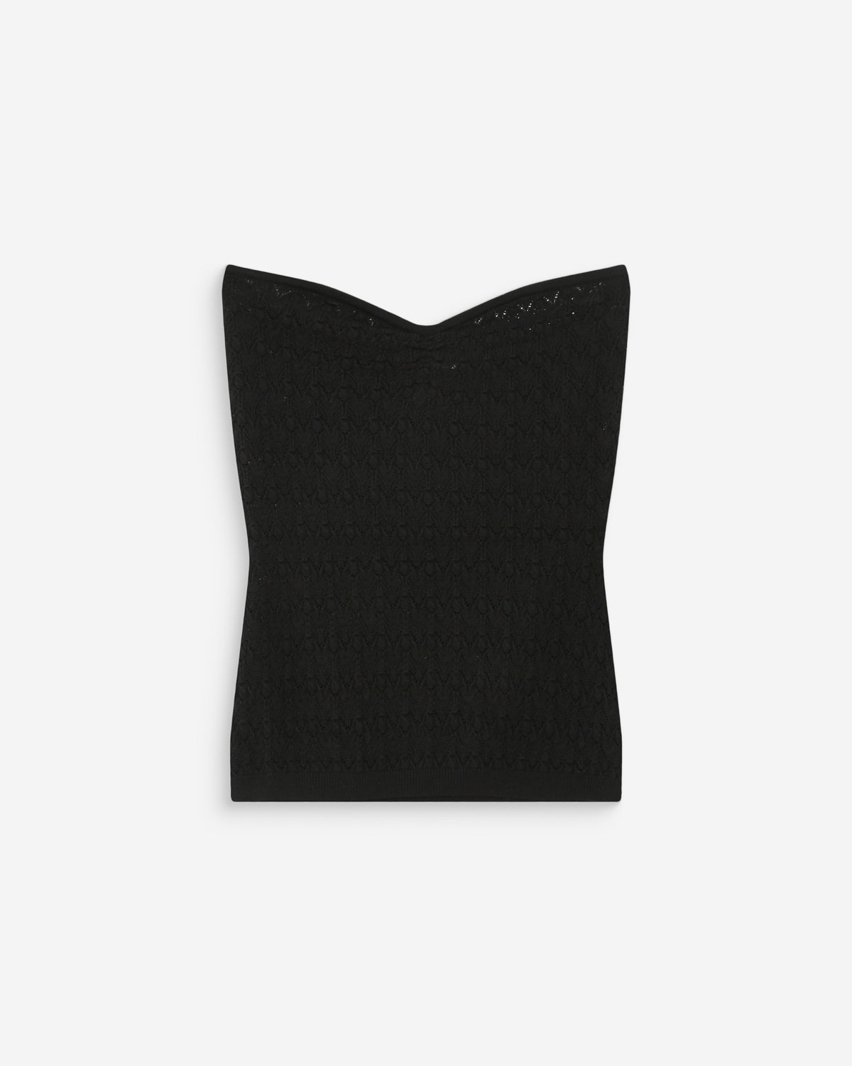 Top bustier cœur en maille près du corps noir Valazzio