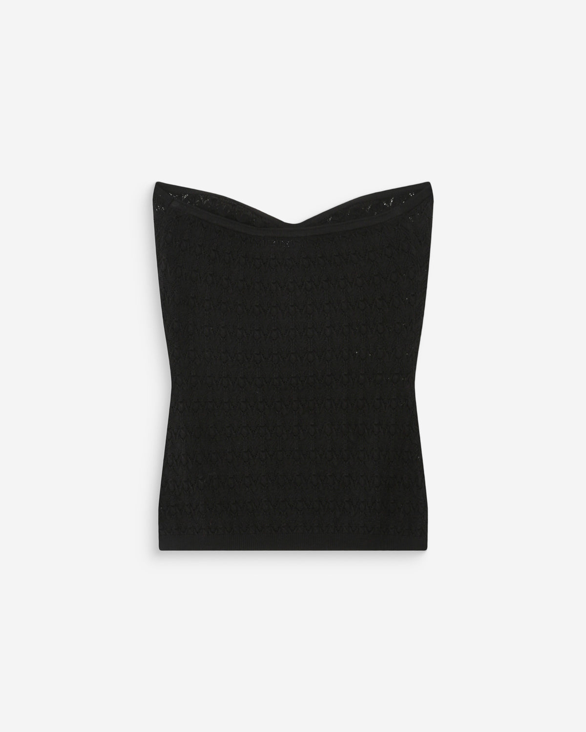Top bustier cœur en maille près du corps noir Valazzio
