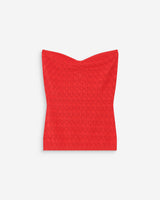 Fitted knit sweetheart bustier top sanguine Valazzio