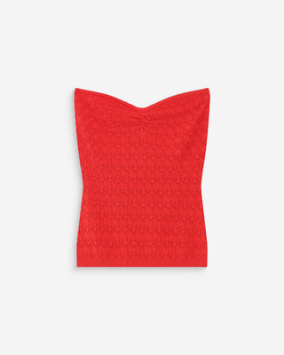 Fitted knit sweetheart bustier top sanguine Valazzio