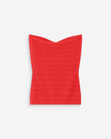 Fitted knit sweetheart bustier top sanguine Valazzio