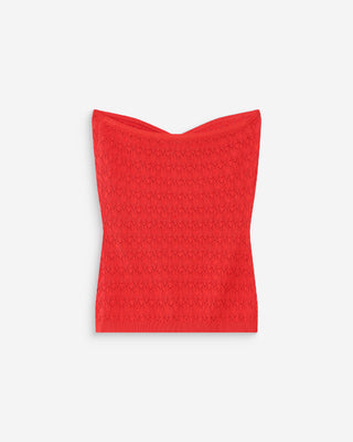 Fitted knit sweetheart bustier top sanguine Valazzio