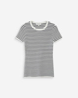 Pull en fine maille ajusté manches courtes marine Vendredi