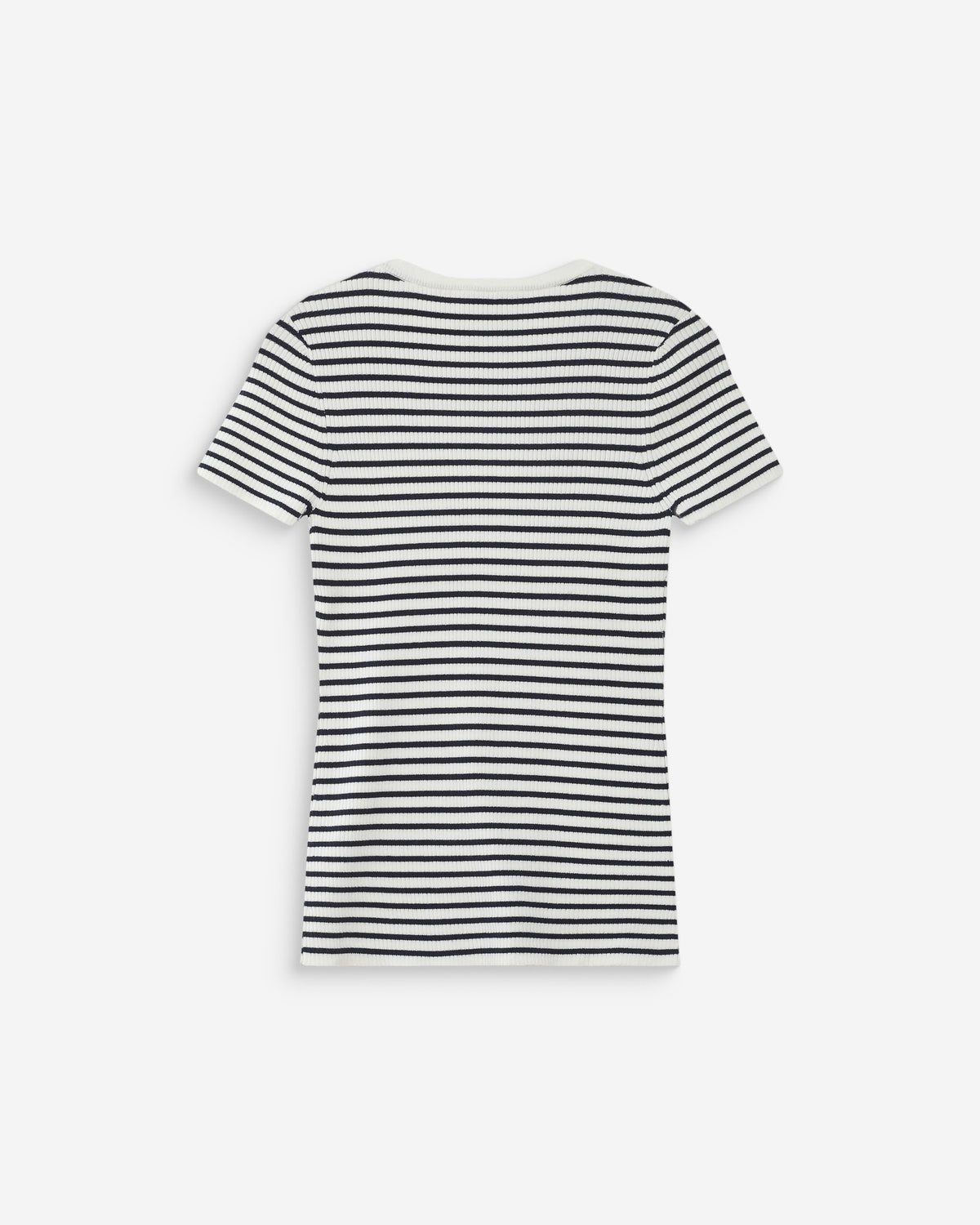 Pull en fine maille ajusté manches courtes marine Vendredi