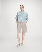 Chemise oversize en denim skyblue Vita
