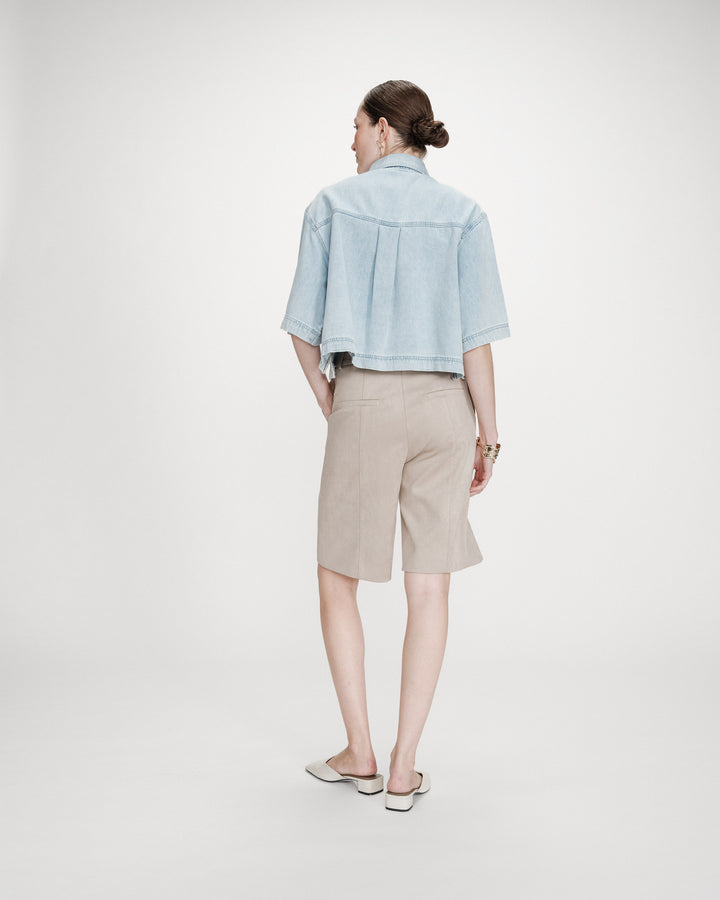 Chemise oversize en denim skyblue Vita